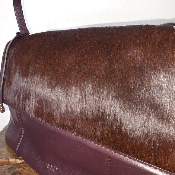 Radley London East-West Haircalf Shoulder Bag Wallet Set Clove - Picture 9 of 16